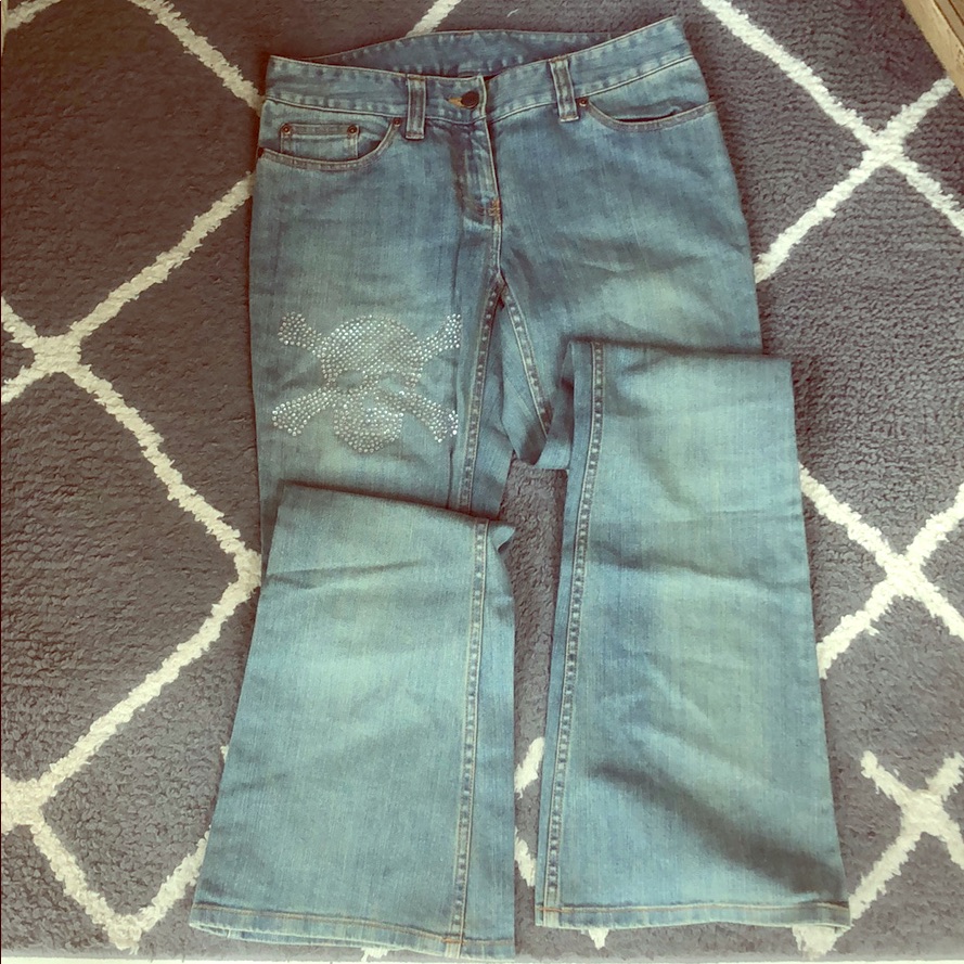 Inc Sz 4 Jolly Rancher Rhinestone Flared Jeans